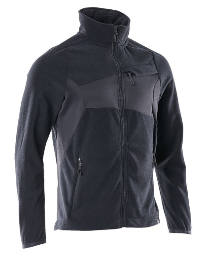 Dark Navy Coloured Mascot Workwear Mens Accelerate Fleece Jacket on white background 