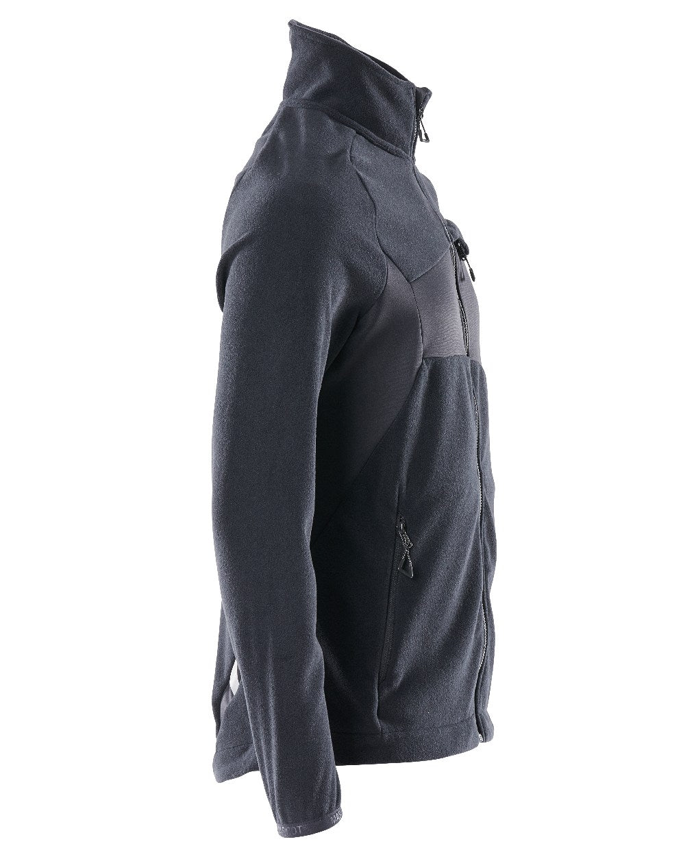 Dark Navy Coloured Mascot Workwear Mens Accelerate Fleece Jacket on white background 
