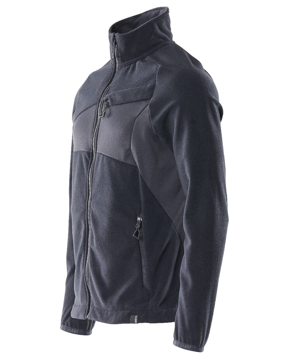 Dark Navy Coloured Mascot Workwear Mens Accelerate Fleece Jacket on white background 