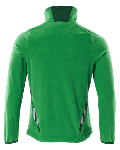 Grass Green Coloured Mascot Workwear Mens Accelerate Fleece Jacket on white background 