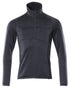 Dark Navy Coloured Mascot Workwear Mens Accelerate Fleece Jumper With Half Zip on white background 