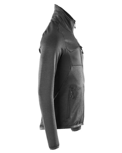 Black Coloured Mascot Workwear Mens Accelerate Fleece Jumper With Zipper on white background 
