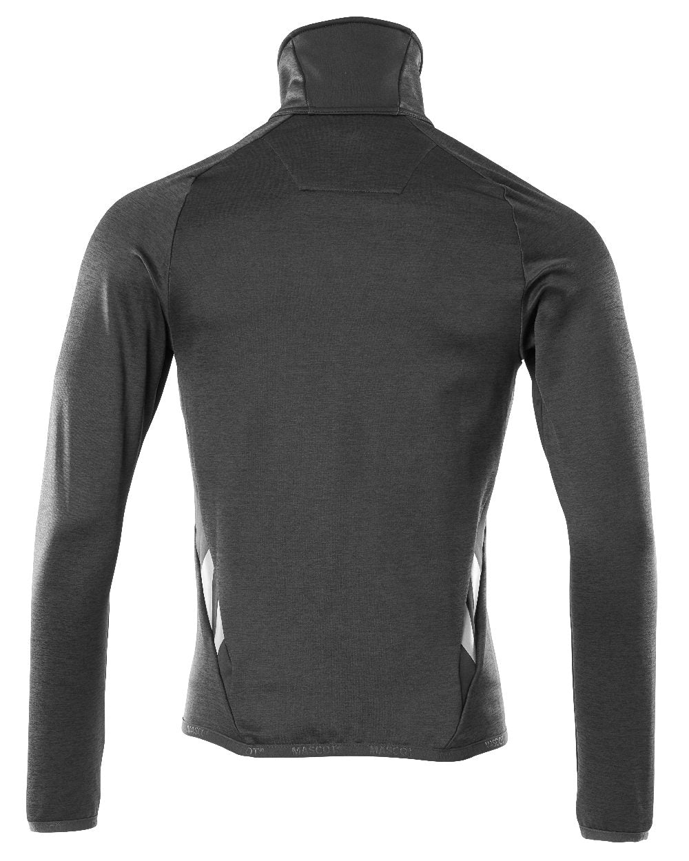 Black Coloured Mascot Workwear Mens Accelerate Fleece Jumper With Zipper on white background 