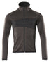 Dark Anthracite Black Coloured Mascot Workwear Mens Accelerate Fleece Jumper With Zipper on white background 