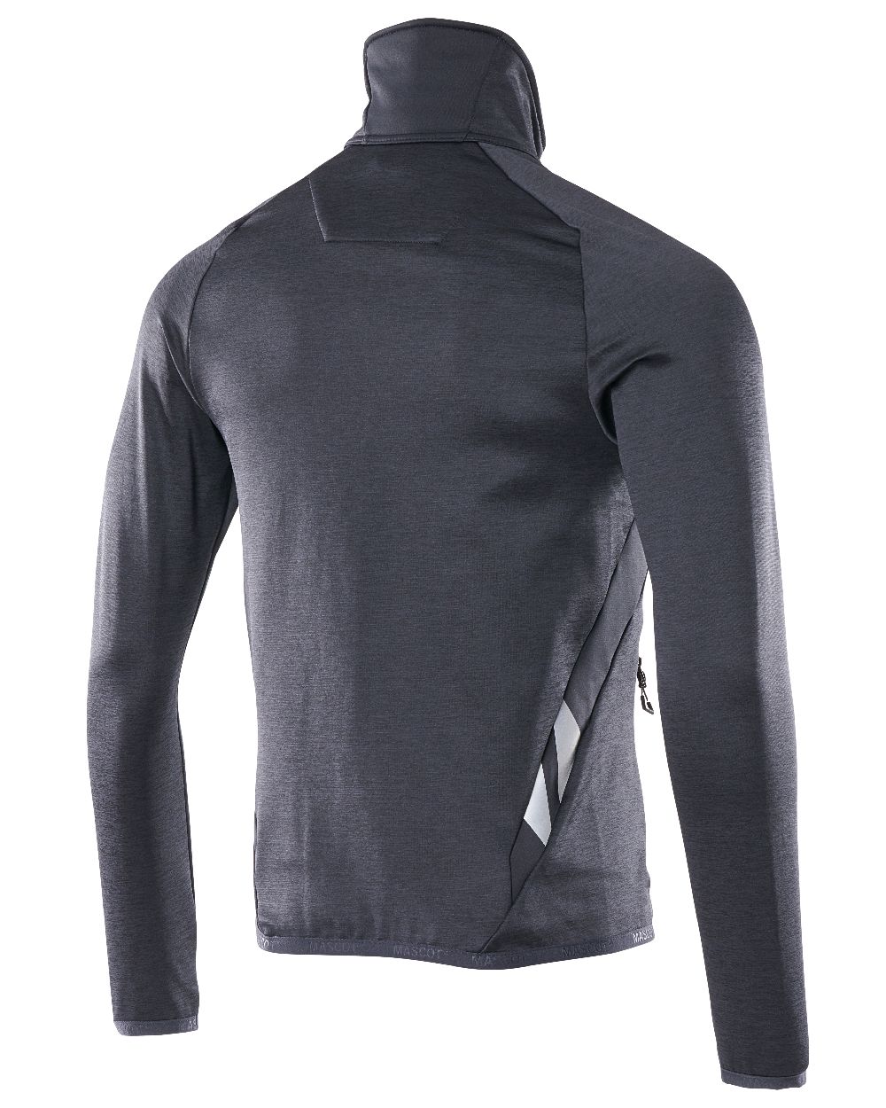Dark Navy Coloured Mascot Workwear Mens Accelerate Fleece Jumper With Zipper on white background 