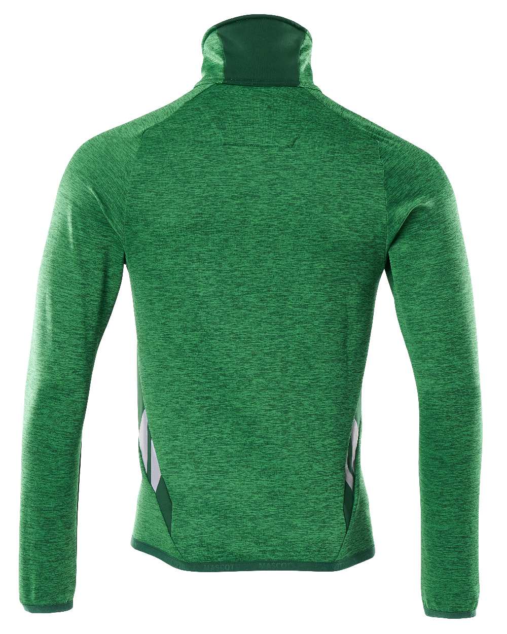 Grass Green Coloured Mascot Workwear Mens Accelerate Fleece Jumper With Zipper on white background 