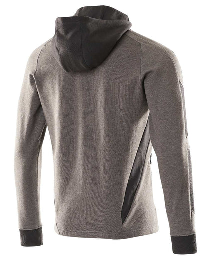 Dark Anthracite Black Coloured Mascot Workwear Mens Accelerate Hoodie With Zipper on white background 