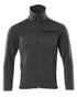 Black Coloured Mascot Workwear Mens Accelerate Knitted Jumper With Zipper on white background 