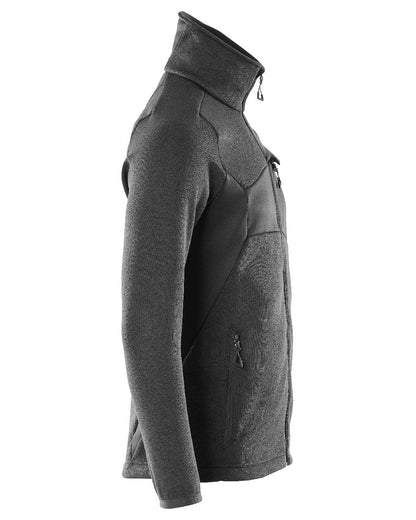 Black Coloured Mascot Workwear Mens Accelerate Knitted Jumper With Zipper on white background 
