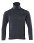 Dark Navy Coloured Mascot Workwear Mens Accelerate Knitted Jumper With Zipper on white background 