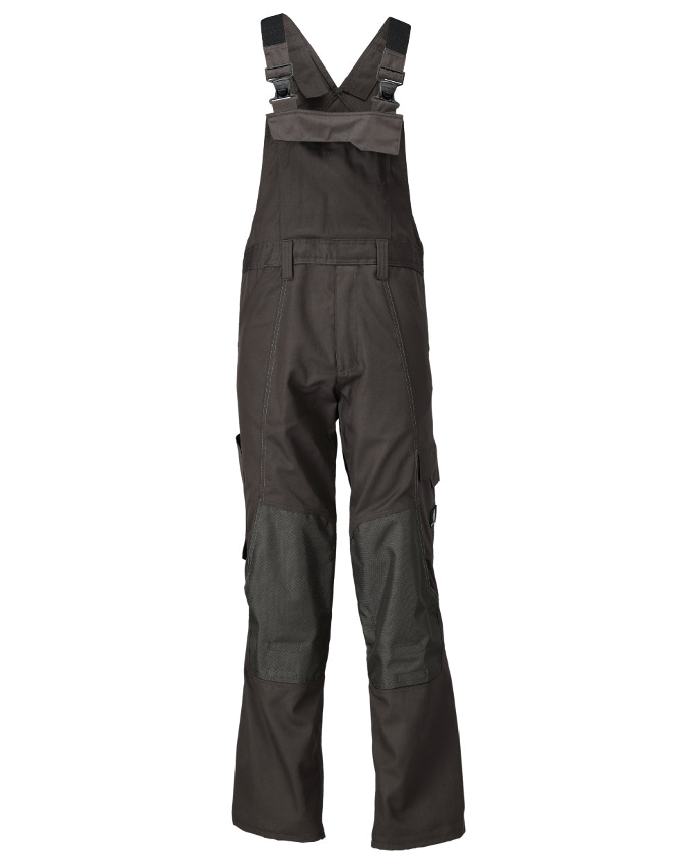Dark Anthracite Coloured Mascot Workwear Mens Accelerate Lightweight Bib &amp; Brace With Kneepad Pockets on white background 