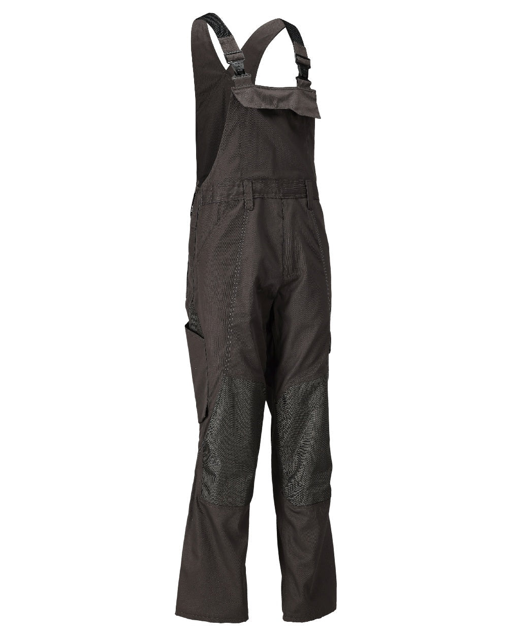 Dark Anthracite Coloured Mascot Workwear Mens Accelerate Lightweight Bib &amp; Brace With Kneepad Pockets on white background 
