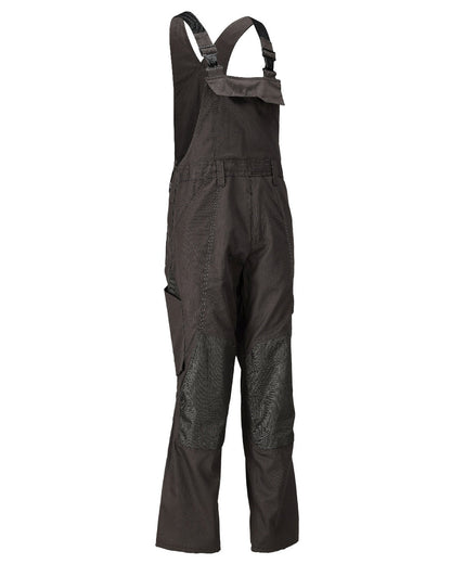 Dark Anthracite Coloured Mascot Workwear Mens Accelerate Lightweight Bib &amp; Brace With Kneepad Pockets on white background 