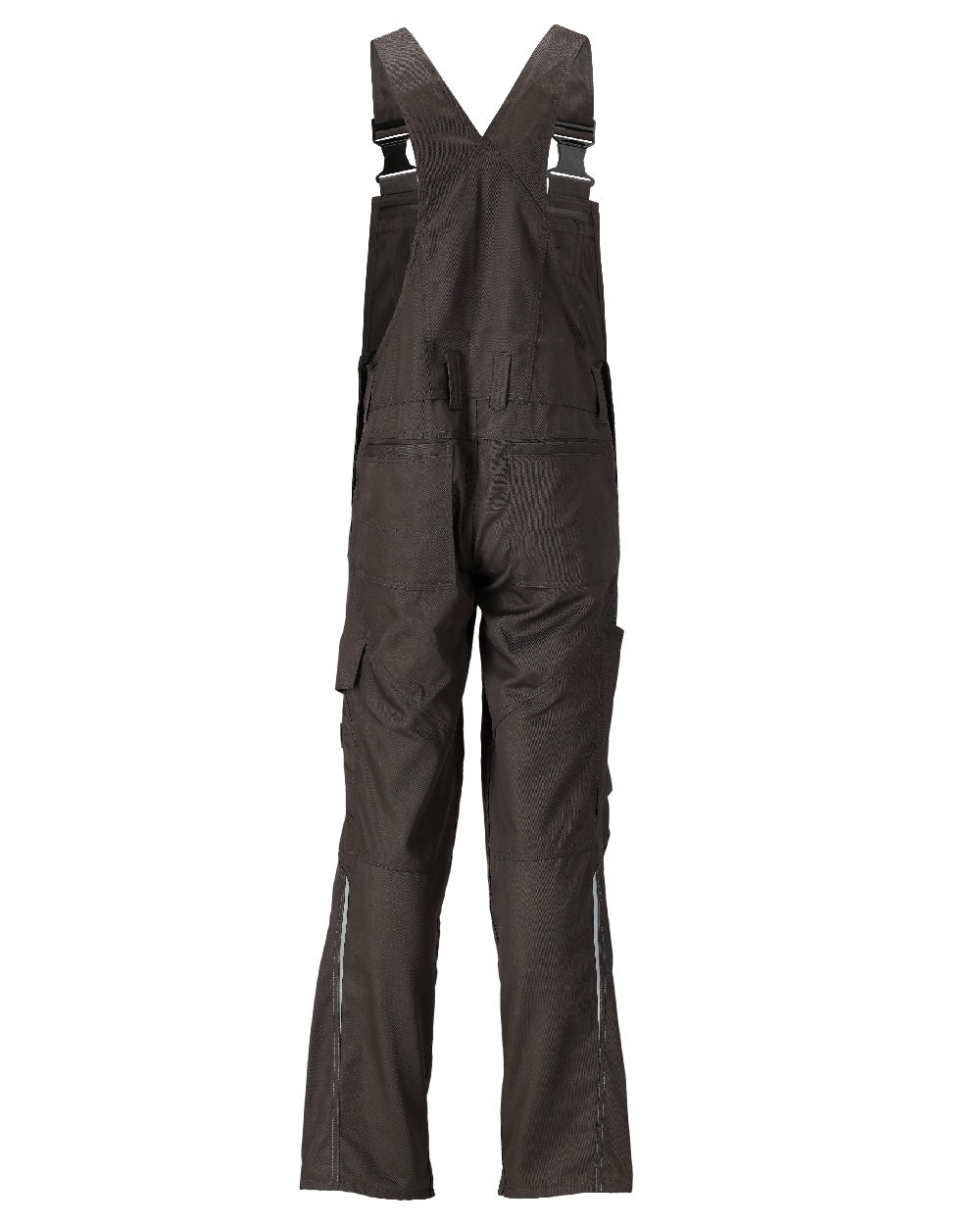 Dark Anthracite Coloured Mascot Workwear Mens Accelerate Lightweight Bib &amp; Brace With Kneepad Pockets on white background 