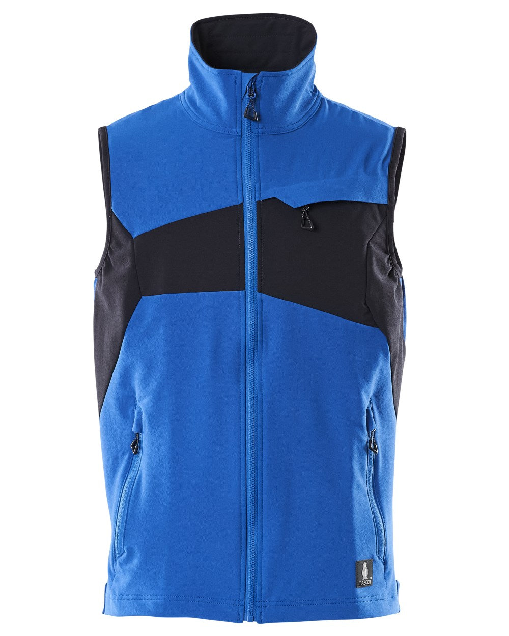 Azure Blue Dark Navy Coloured Mascot Workwear Mens Accelerate Lightweight Gilet on white background 