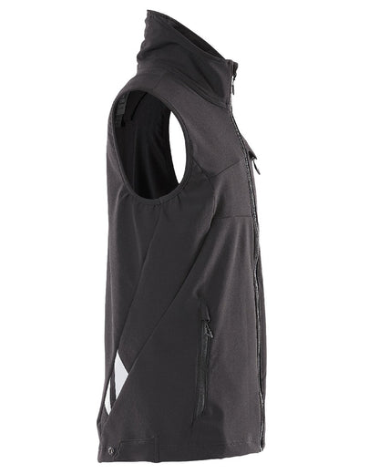 Black Coloured Mascot Workwear Mens Accelerate Lightweight Gilet on white background 