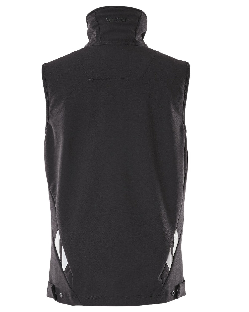 Black Coloured Mascot Workwear Mens Accelerate Lightweight Gilet on white background 