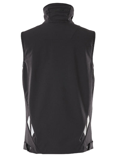 Black Coloured Mascot Workwear Mens Accelerate Lightweight Gilet on white background 
