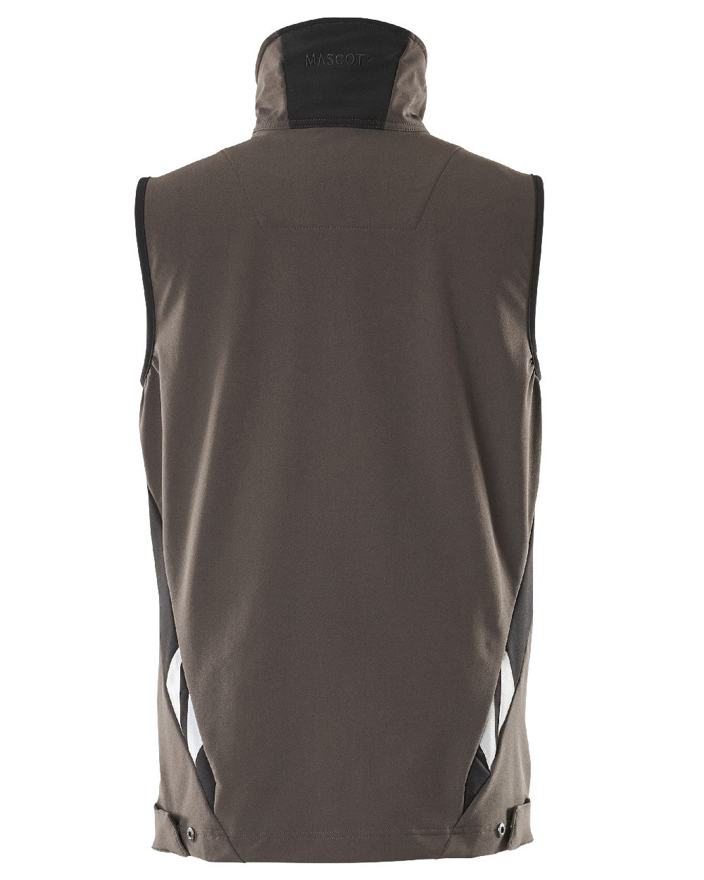 Dark Anthracite Black Coloured Mascot Workwear Mens Accelerate Lightweight Gilet on white background 