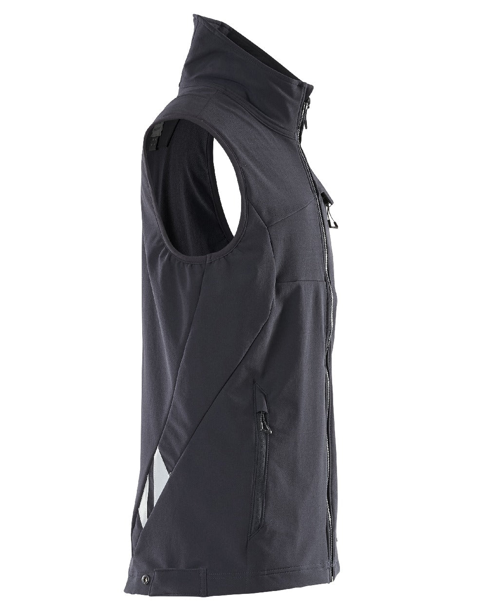 Dark Navy Coloured Mascot Workwear Mens Accelerate Lightweight Gilet on white background 