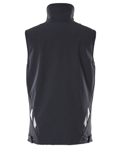 Dark Navy Coloured Mascot Workwear Mens Accelerate Lightweight Gilet on white background 