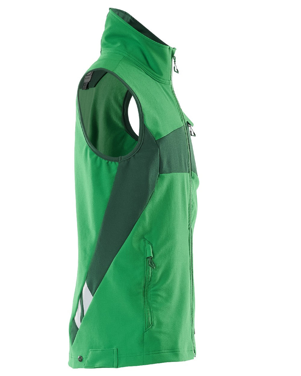 Grass Green Coloured Mascot Workwear Mens Accelerate Lightweight Gilet on white background 
