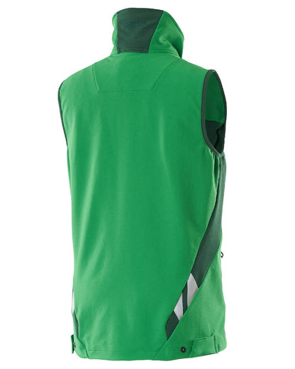 Grass Green Coloured Mascot Workwear Mens Accelerate Lightweight Gilet on white background 