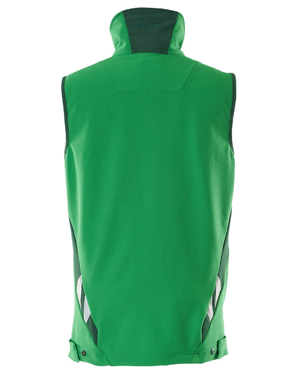 Grass Green Coloured Mascot Workwear Mens Accelerate Lightweight Gilet on white background 