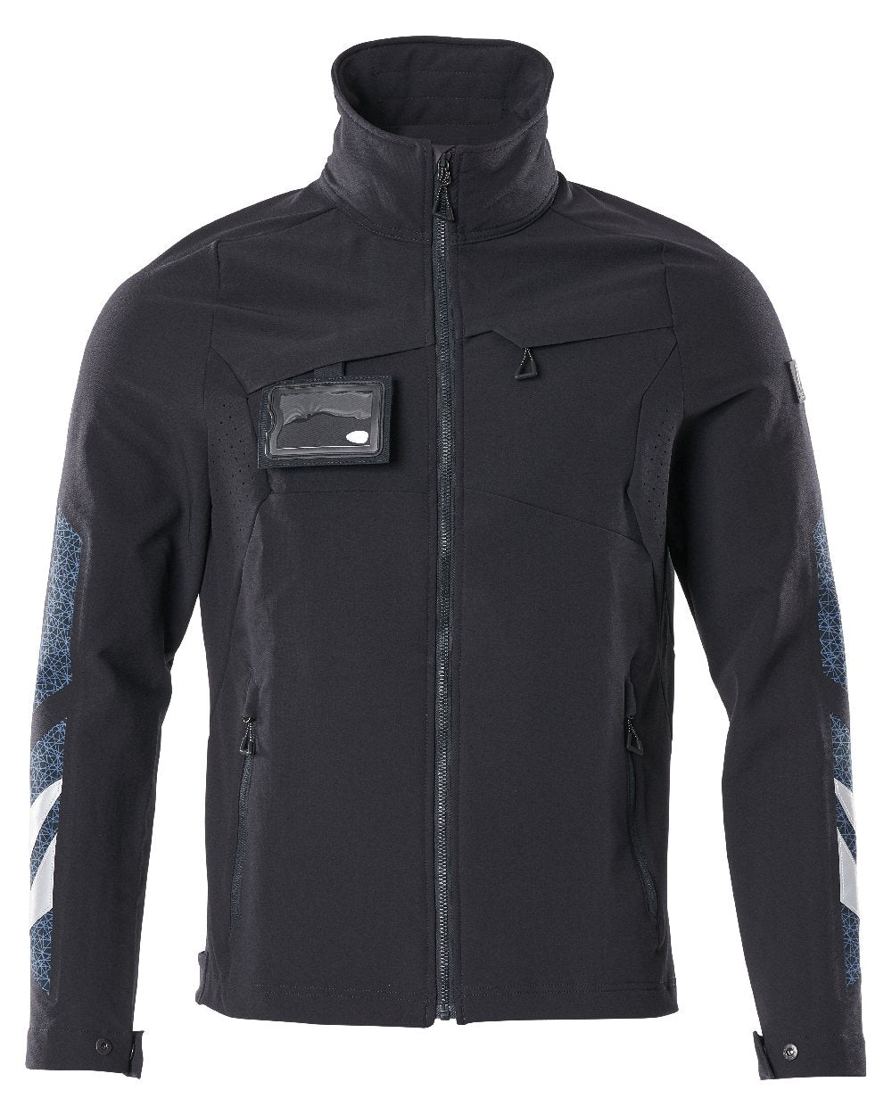 Dark Navy Coloured Mascot Workwear Mens Accelerate Lightweight Jacket on white background 