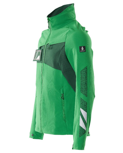 Grass Green Coloured Mascot Workwear Mens Accelerate Lightweight Jacket on white background 