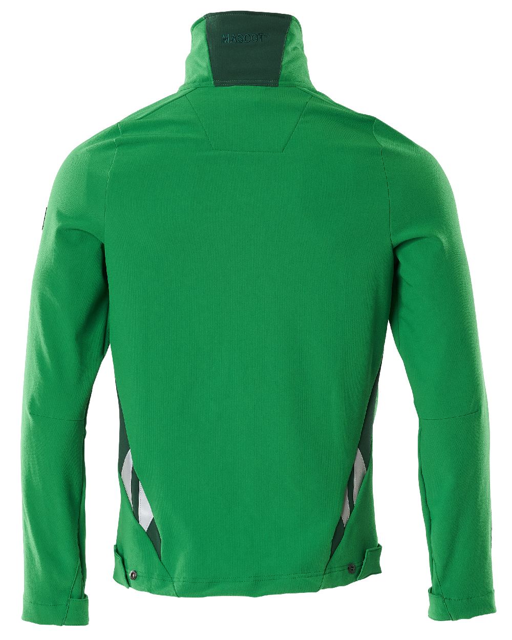 Grass Green Coloured Mascot Workwear Mens Accelerate Lightweight Jacket on white background 