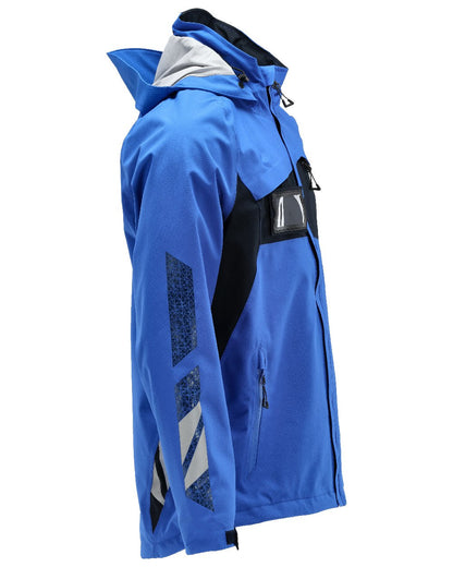 Azure Blue Dark Navy Coloured Mascot Workwear Mens Accelerate Lightweight Outer Shell Jacket on white background 