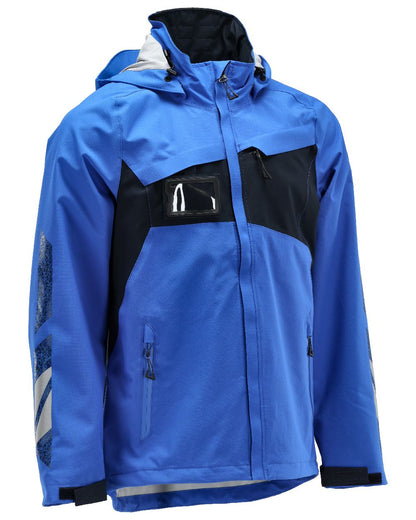 Azure Blue Dark Navy Coloured Mascot Workwear Mens Accelerate Lightweight Outer Shell Jacket on white background 