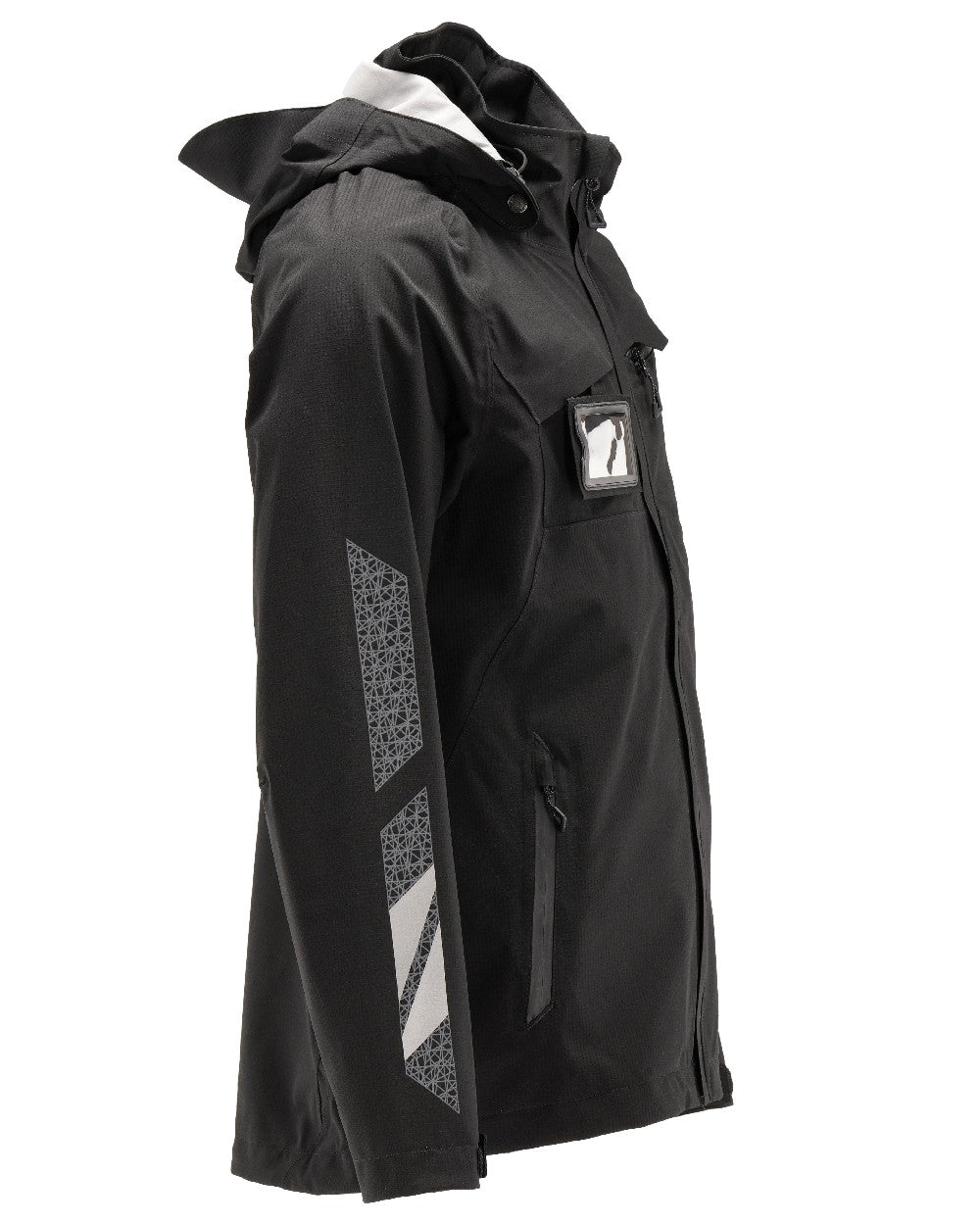 Black Coloured Mascot Workwear Mens Accelerate Lightweight Outer Shell Jacket on white background 