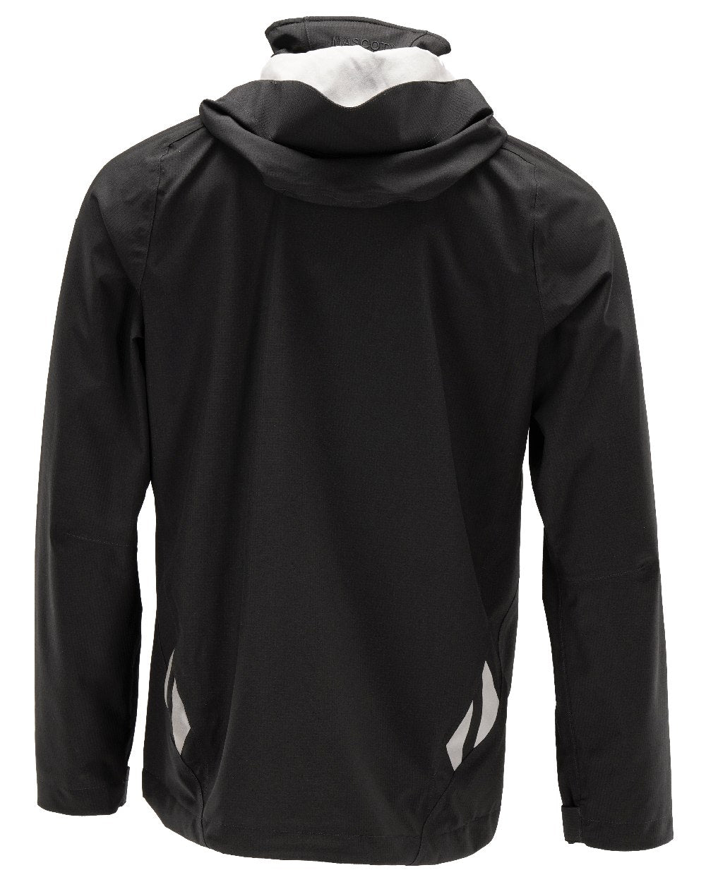 Black Coloured Mascot Workwear Mens Accelerate Lightweight Outer Shell Jacket on white background 
