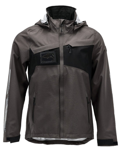Dark Anthracite Black Coloured Mascot Workwear Mens Accelerate Lightweight Outer Shell Jacket on white background 