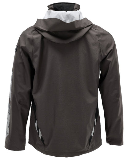 Dark Anthracite Black Coloured Mascot Workwear Mens Accelerate Lightweight Outer Shell Jacket on white background 