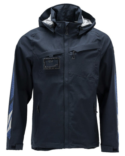 Dark Navy Coloured Mascot Workwear Mens Accelerate Lightweight Outer Shell Jacket on white background 