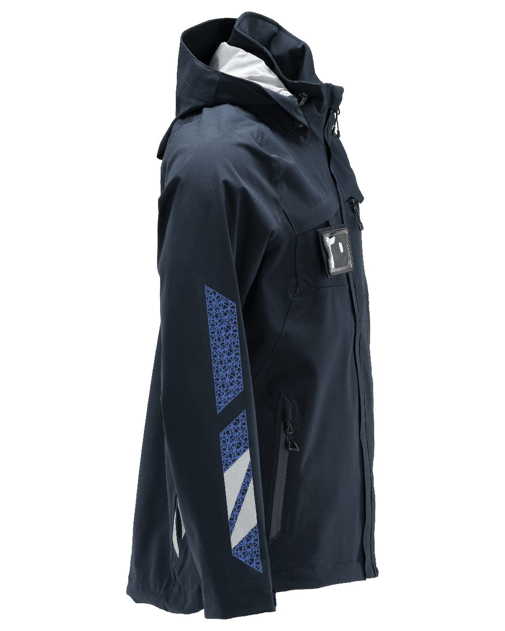 Dark Navy Coloured Mascot Workwear Mens Accelerate Lightweight Outer Shell Jacket on white background 