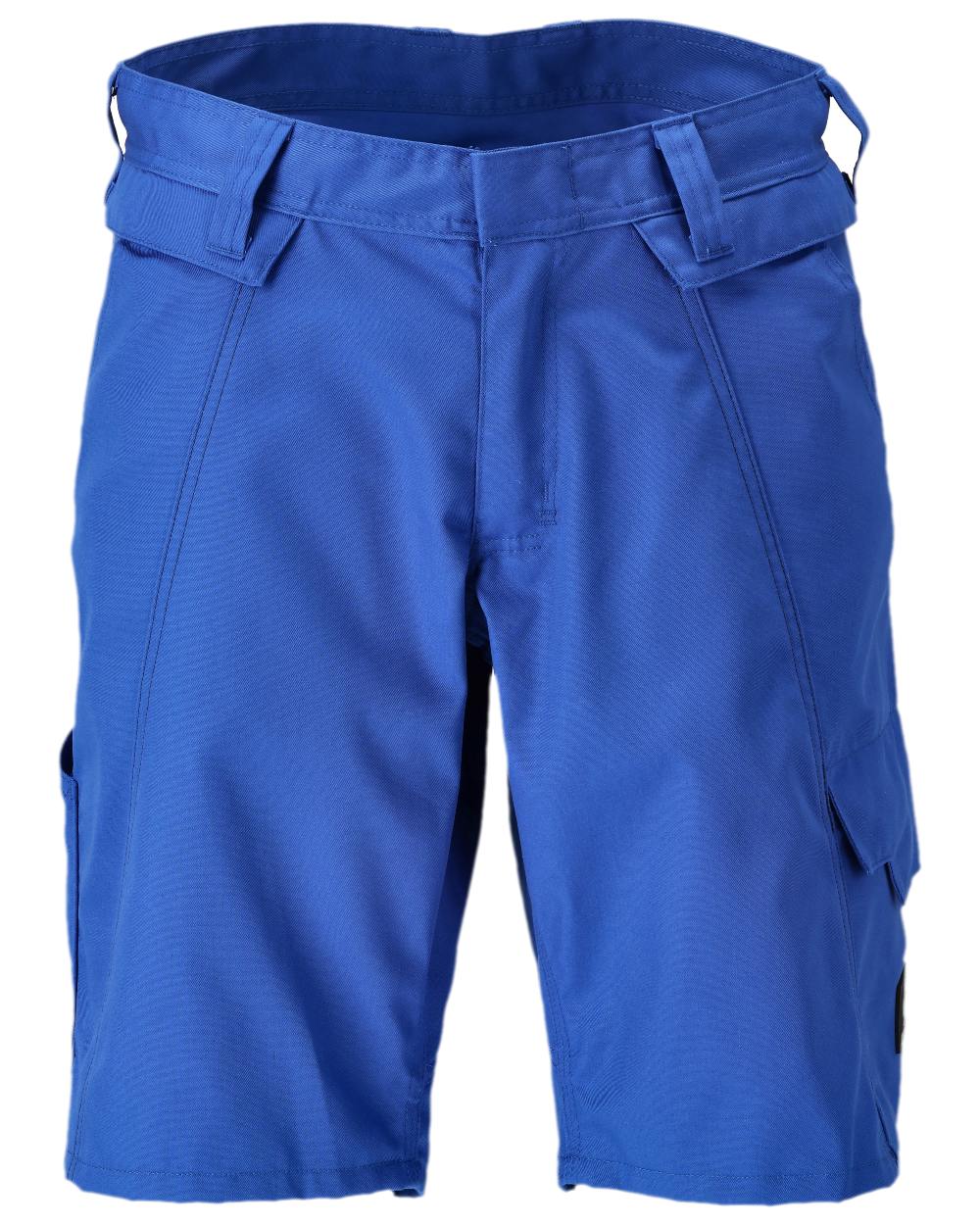 Azure Blue Coloured Mascot Workwear Mens Accelerate Lightweight Shorts on white background 