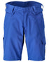 Azure Blue Coloured Mascot Workwear Mens Accelerate Lightweight Shorts on white background 