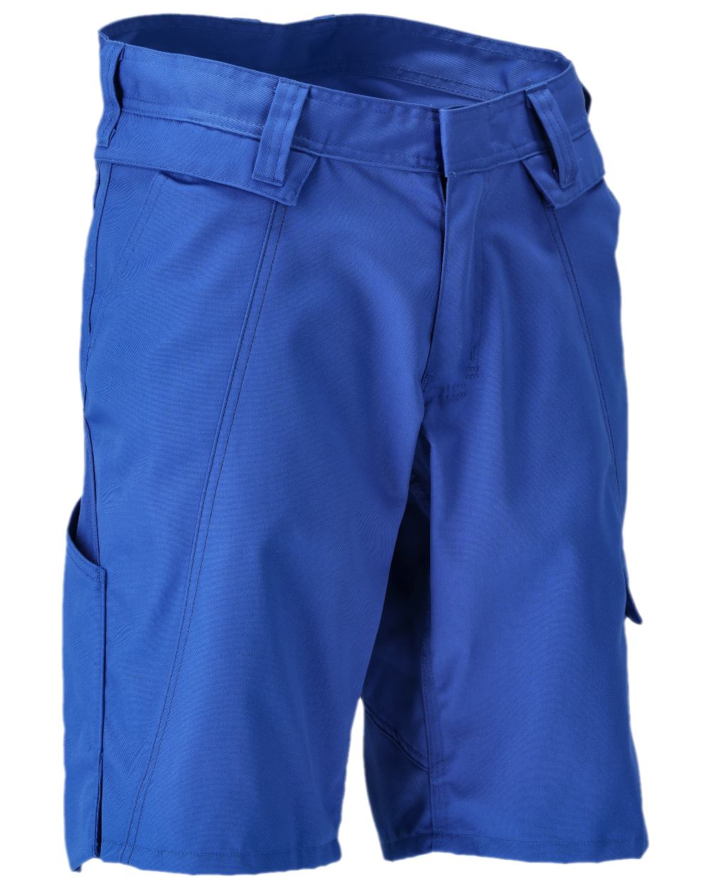 Azure Blue Coloured Mascot Workwear Mens Accelerate Lightweight Shorts on white background 