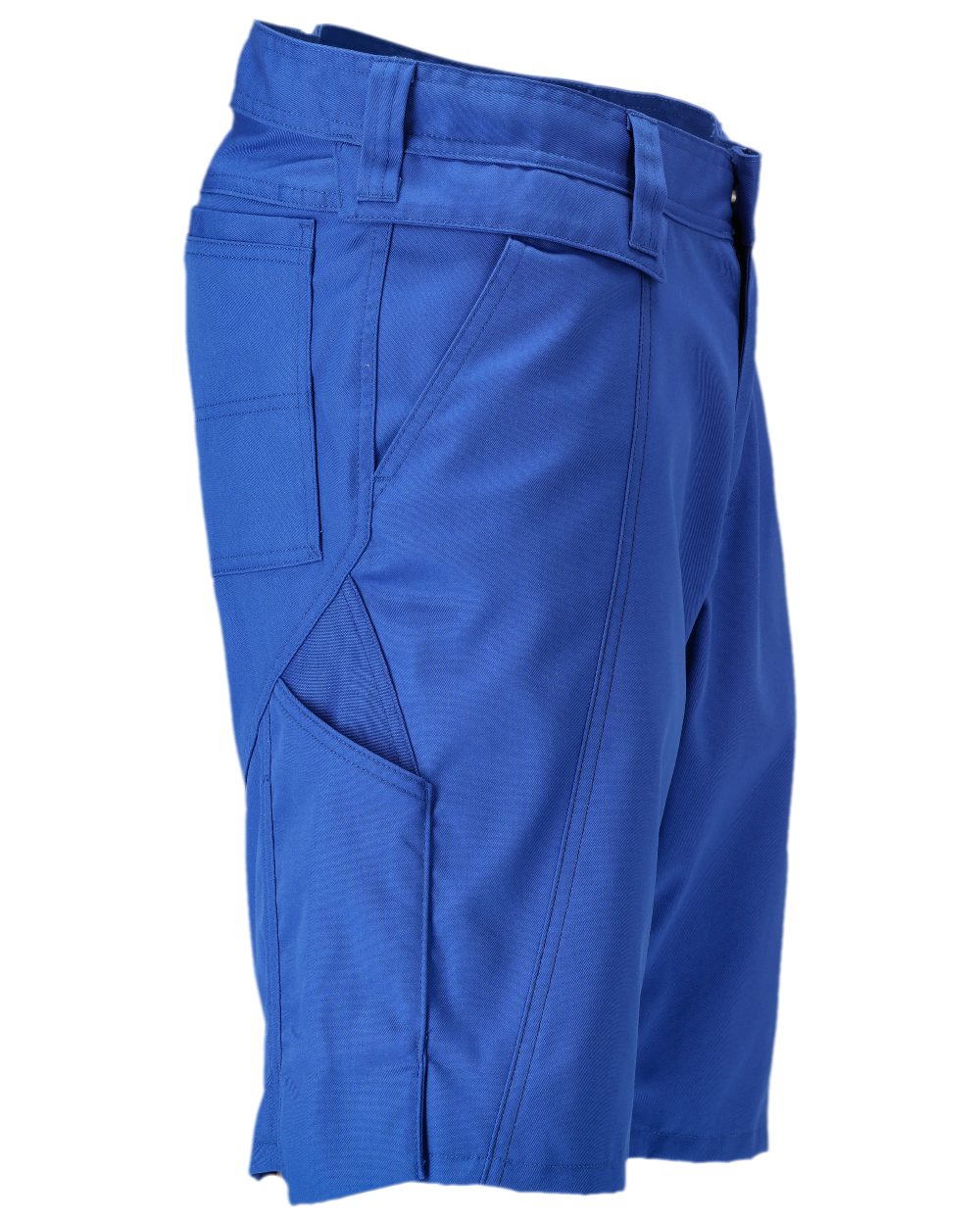 Azure Blue Coloured Mascot Workwear Mens Accelerate Lightweight Shorts on white background 