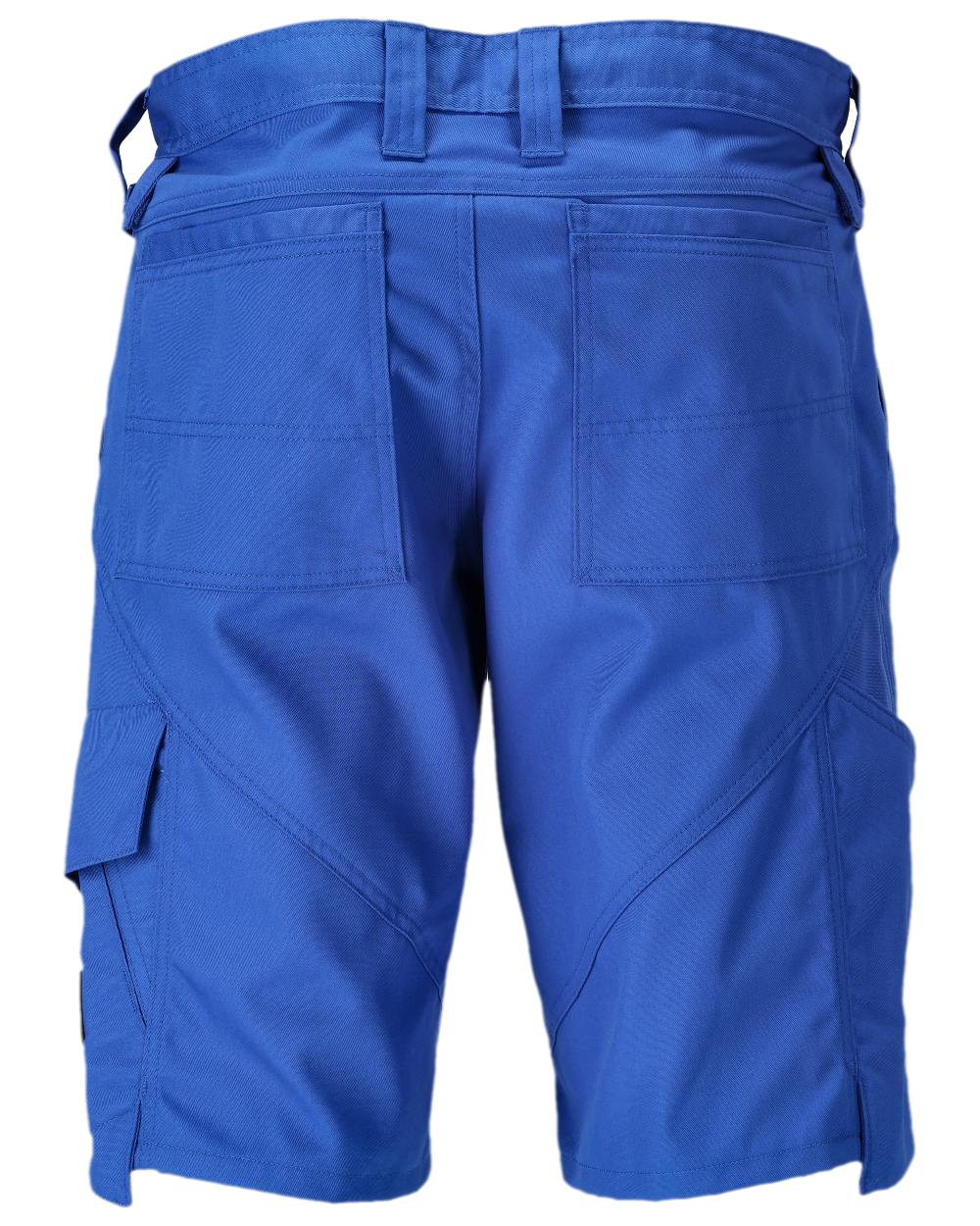 Azure Blue Coloured Mascot Workwear Mens Accelerate Lightweight Shorts on white background 