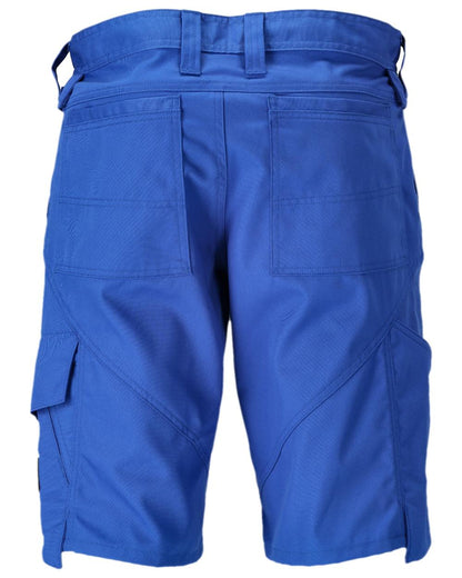 Azure Blue Coloured Mascot Workwear Mens Accelerate Lightweight Shorts on white background 