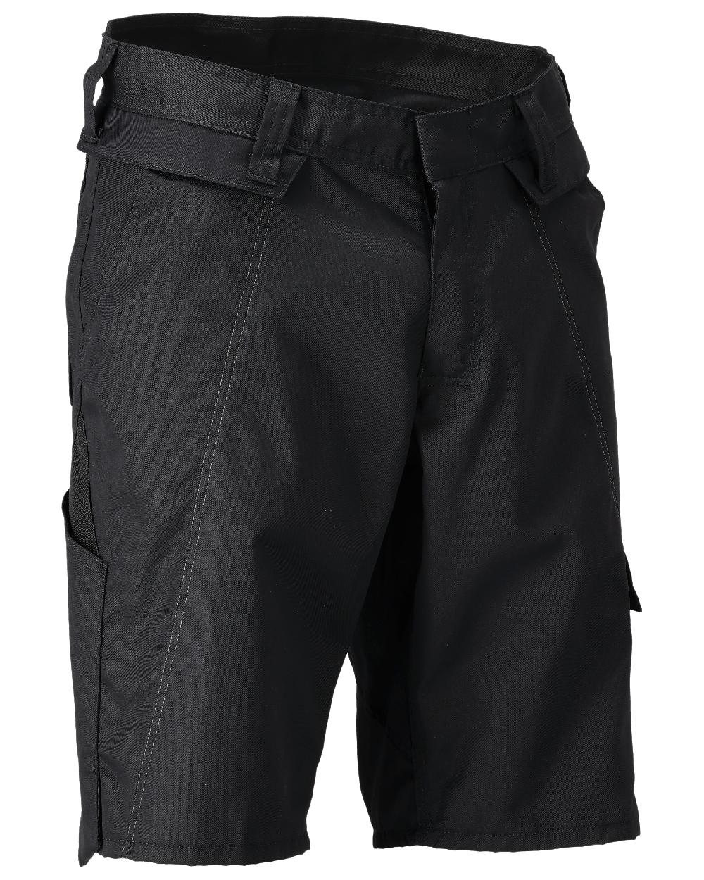 Black Coloured Mascot Workwear Mens Accelerate Lightweight Shorts on white background 