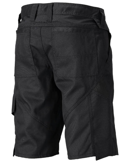 Black Coloured Mascot Workwear Mens Accelerate Lightweight Shorts on white background 