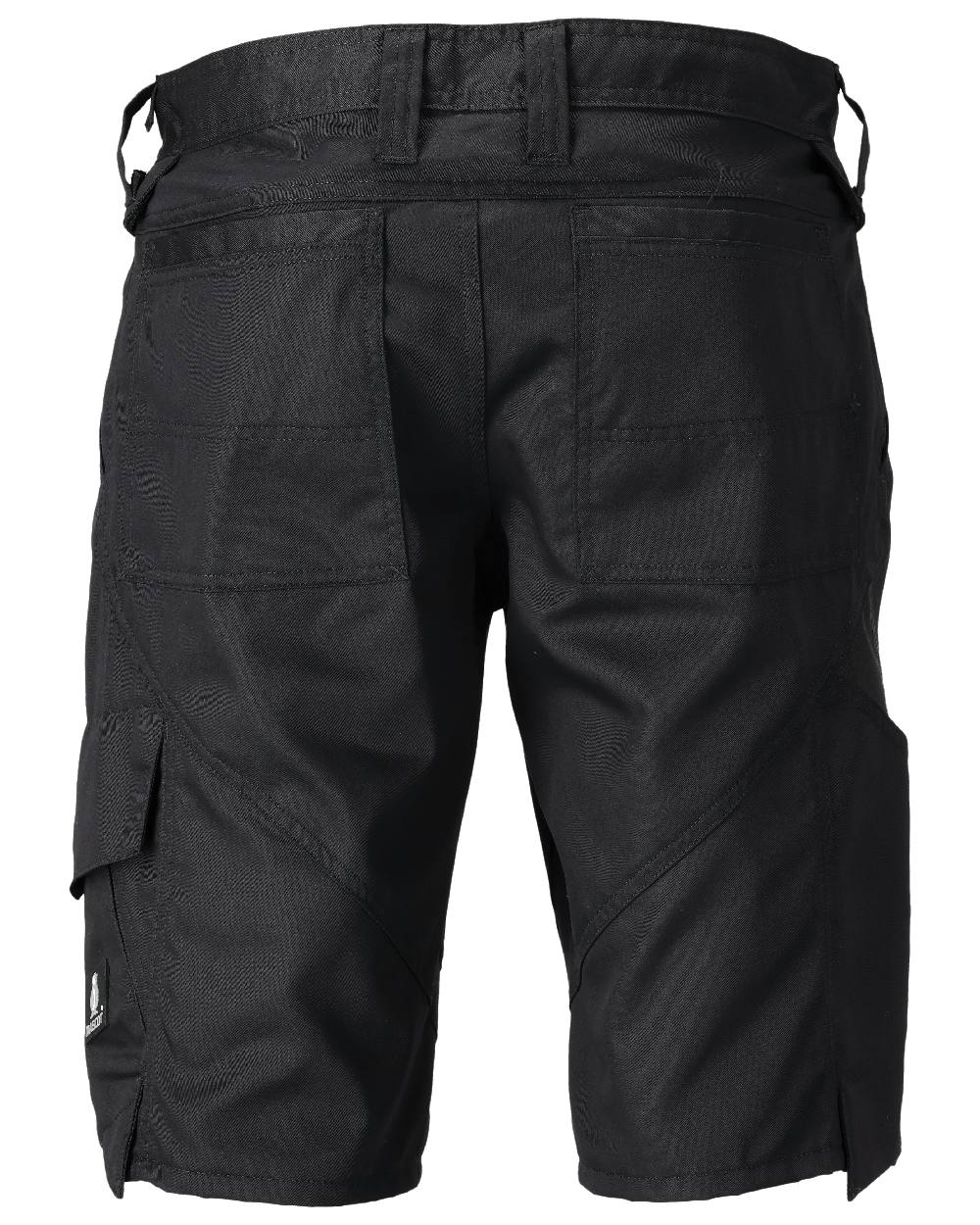Black Coloured Mascot Workwear Mens Accelerate Lightweight Shorts on white background 