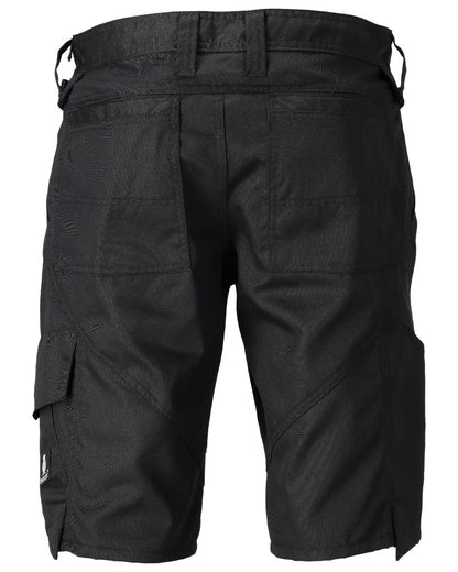 Black Coloured Mascot Workwear Mens Accelerate Lightweight Shorts on white background 