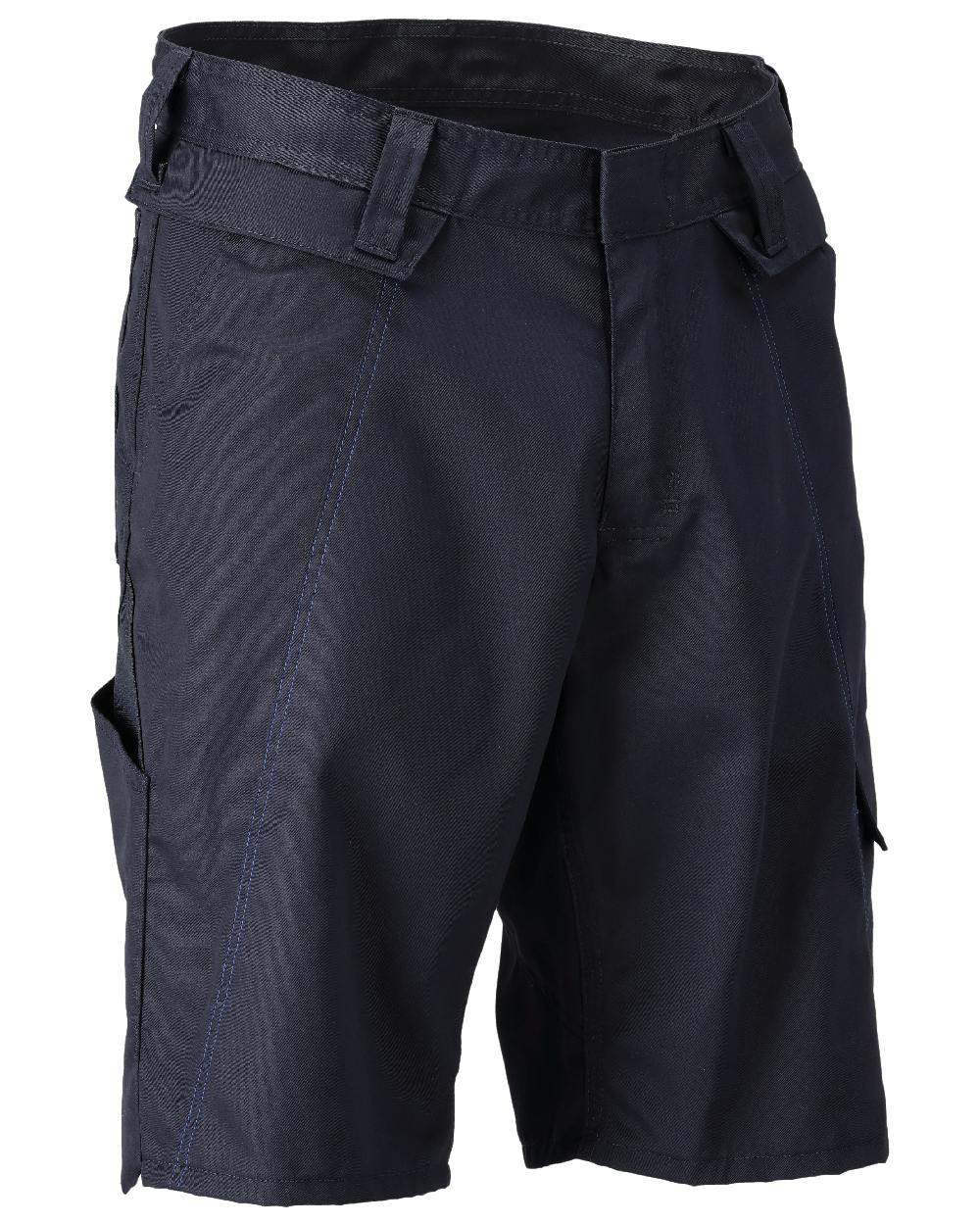 Dark Navy Coloured Mascot Workwear Mens Accelerate Lightweight Shorts on white background 